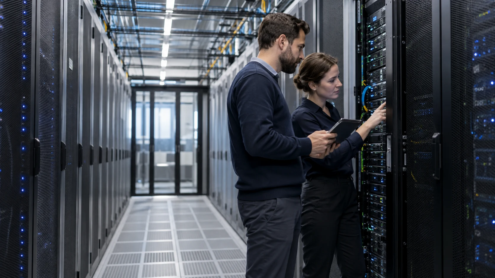 Azure & Cloud: illustrative Szene aus dem Arbeitsalltag